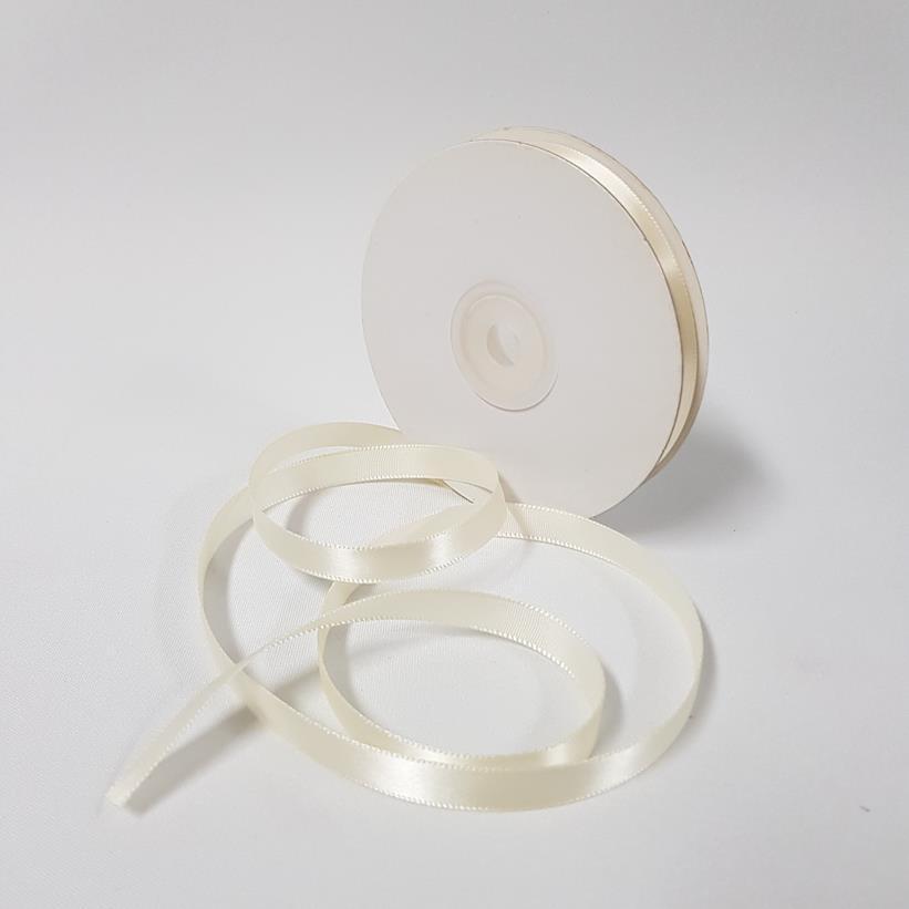 Satin Ribbon Single sided 10mm Ivory
