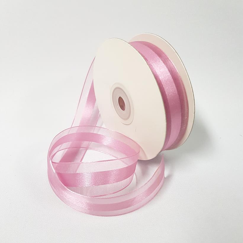 Satin Centred Ribbon 22mm Dusty Pink