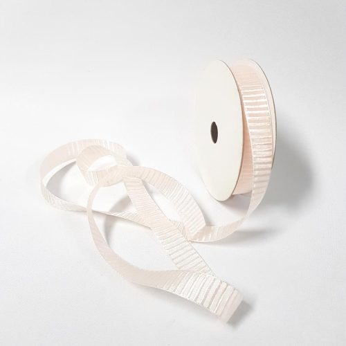 Striped Ribbed Ribbon 15mm Baby Pink