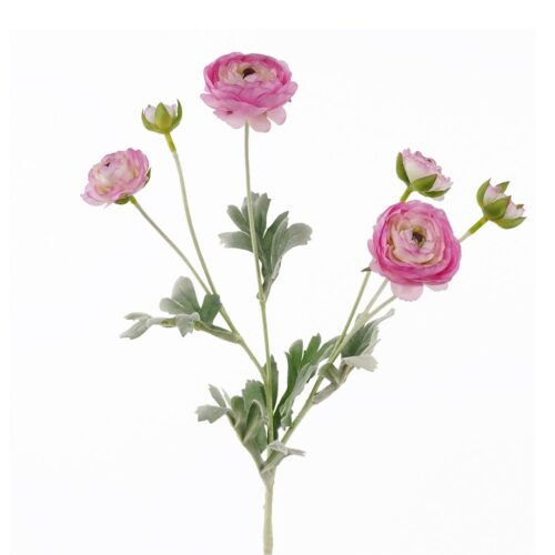 Artificial Ranunculus 6H Dark Pink 67cm