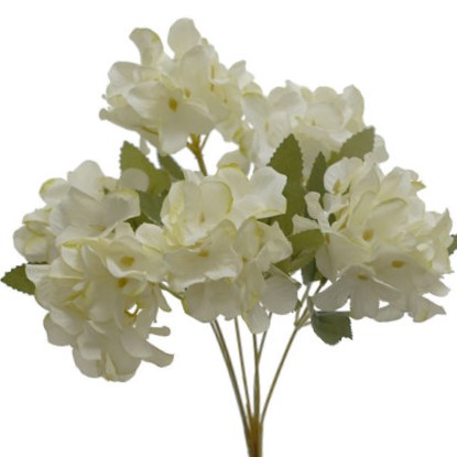 Artificial Hydrangea Bunch Cream 19cm